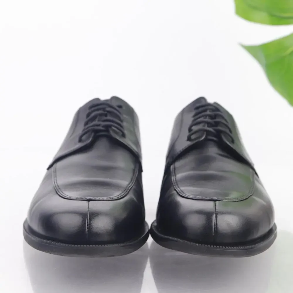 Cole Haan Mens Oxfords Size 10 M Black Leather Split Apron Toe Derby Dress Shoes